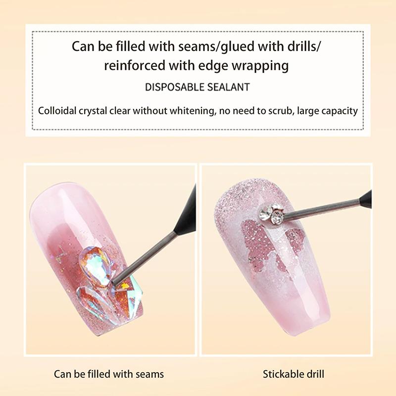 10Ml Nail Rhinestone Adhesive Glue For Stick The 3D Decorations Diy Super Strong No-Clean Edge-Sealing Gel Nail Art