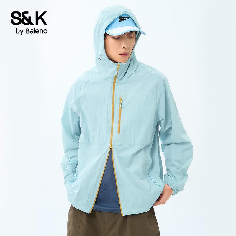 Baleno Men's S&K Lightweight Ice Silk Sun Protection Hooded Jacket