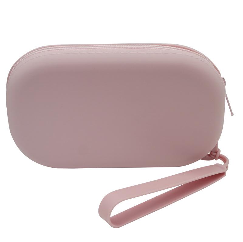 Large Capacity Silicone Toiletry and Document Organizer Bag for Business Trips 15cm x 9cm x 3cm розовый