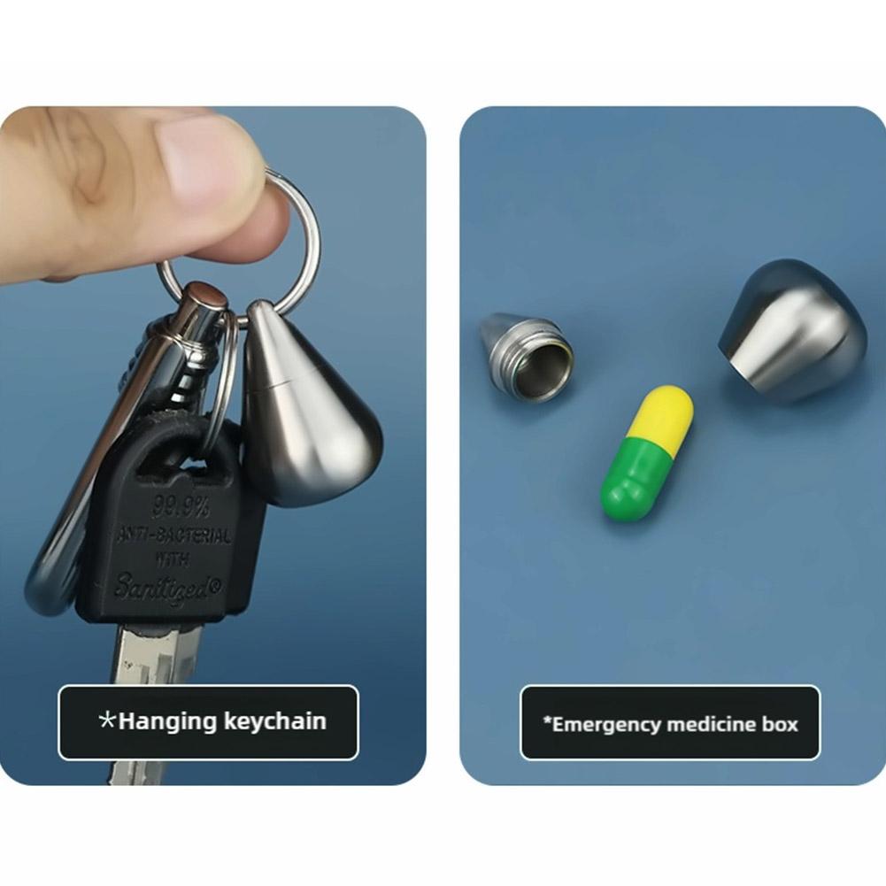 Outdoor Survival Pill Box Container Stainless Steel Tank sale Mini Bottle Pill hot Bottle Capsu T1T2