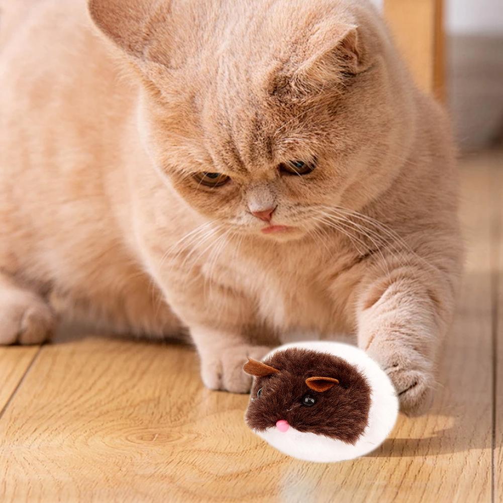 Cute Mouse Cat Toys Cat Supplies Plush Toy Shake Movement Mouse Pet Kitten Funny Plush Little Mouse Interactive Cat Toys
