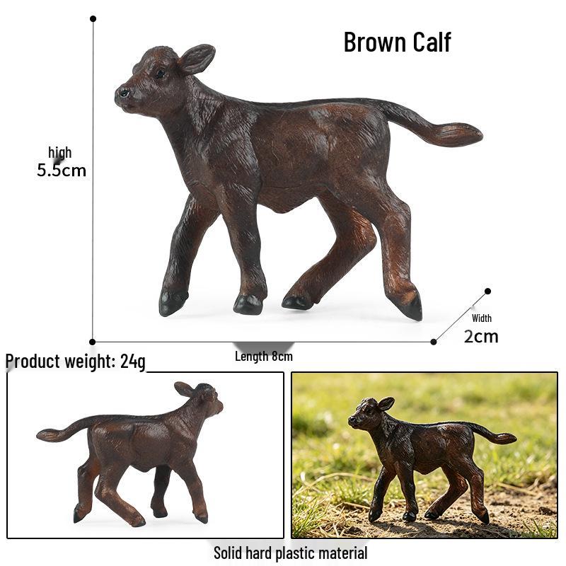 Realistic Farm Animal Model Set: Dairy Cow, Simmental Bull, Yellow Cattle, Fighting Bull, Water Buffalo, Yak