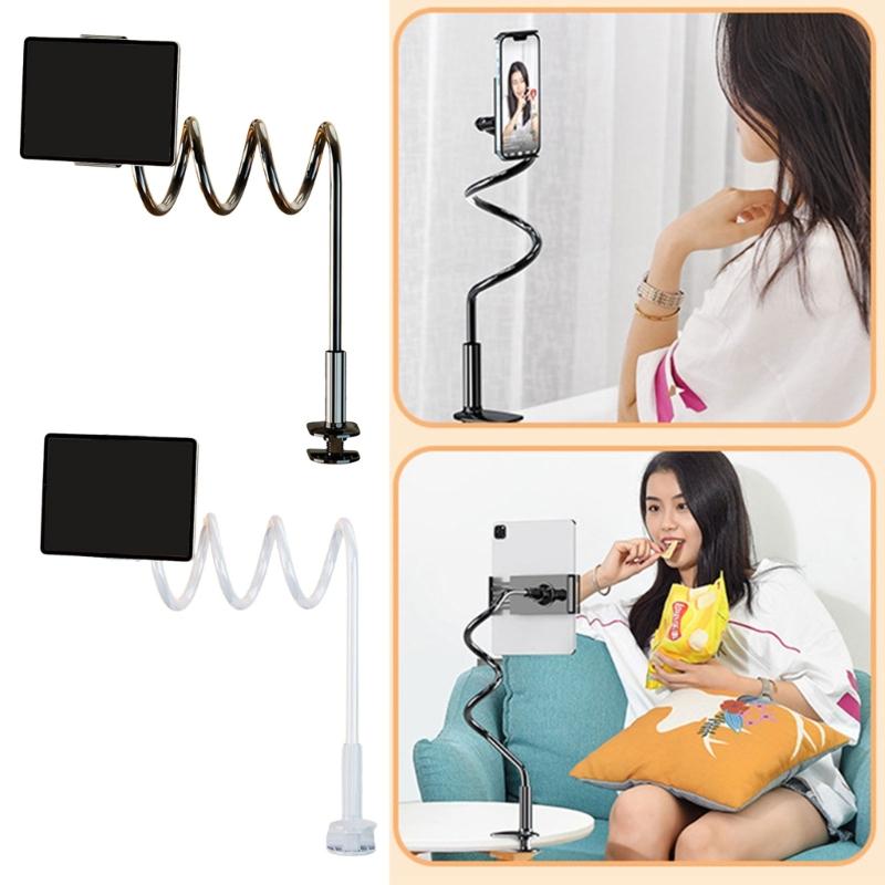 Gooseneck Tablet Stand for Bed Rotatable Phone Holder for Lazy Flexible Long Arm Universal Bracket for Mobile Phone