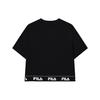 FILA Logo Print Casual Short Sleeve T-Shirt Women Tops Black F11W229120FBK