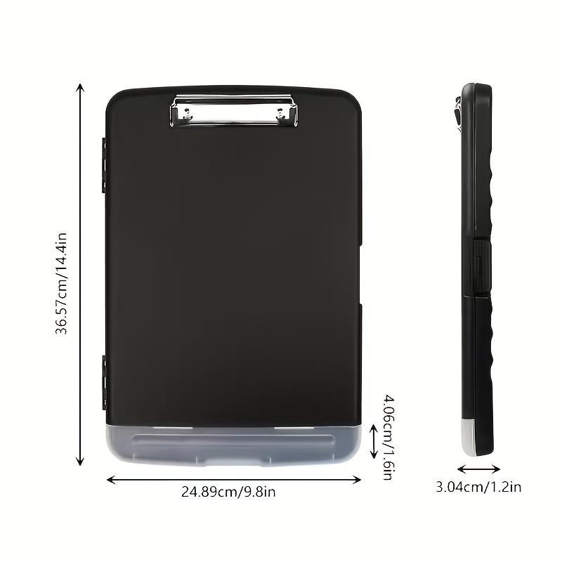 Large A4 Document Box with Pen Slot, Desktop Plastic Document Organizer and Writing Board