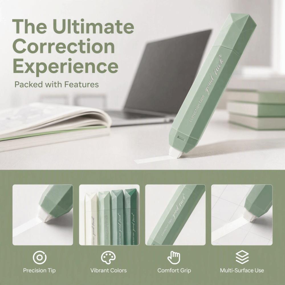 5PCS Gradient Color Stationery Tape Smooth Coating Gradient Correction Tape Exam Preparation