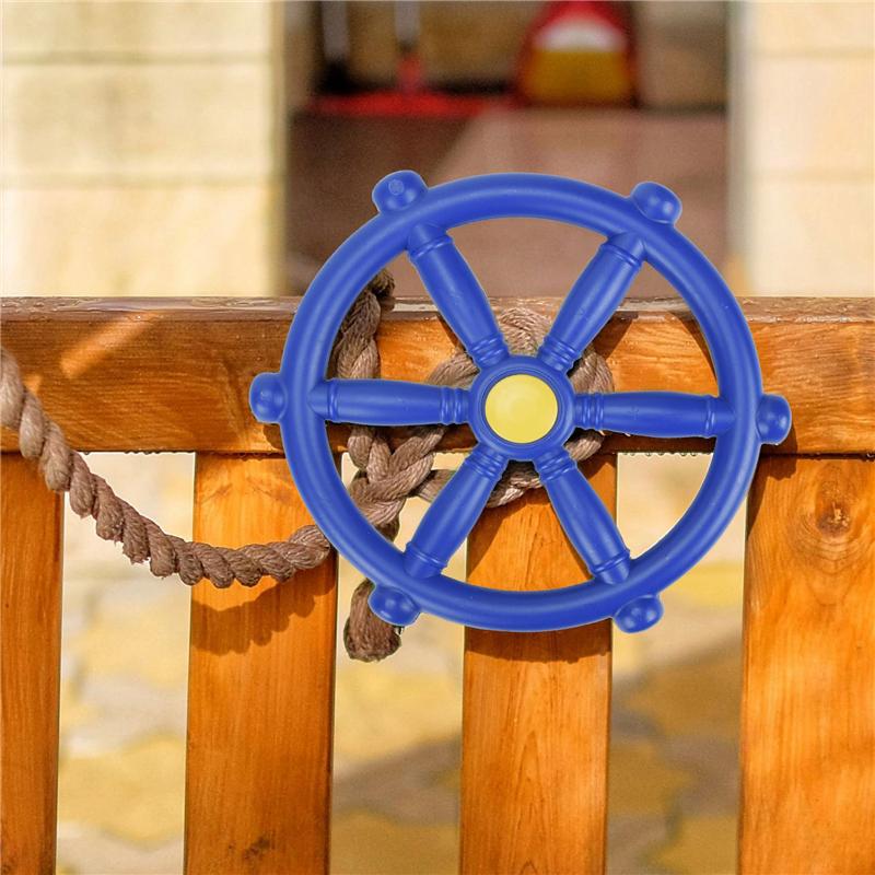 Pirate Ship Wheel Toy Outdoor Playhouse Toy Imaginative Swingset Attachment Playground Accessories for Swingset Tree House