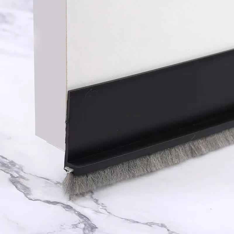 

Door Seal Draft Stopper with Brush Reduce Noise, Rubber Door Sweep Breeze BlockerInsect proof, dust proof and sound proof seal 25mm&1M чорний