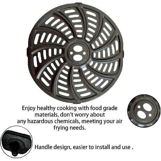 4QT Air Fryer Grill Plate for Gourmia GAF486 4 Quart Digital Air Fryers, Upgraded Grill Pan Crisping Plate Tray Rack Shelf Grate Grid for Gourmia Air