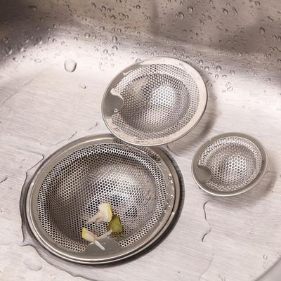 Stainless  Steel Waste Stopper Colander Kitchen Bathtub Bathroom Drain Water Sink Filter Strainers