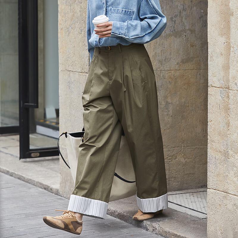 

БРЮКИ ШИРОКИЕ ИЗ ХЛОПКА НА ВЕСНУ 2025 M