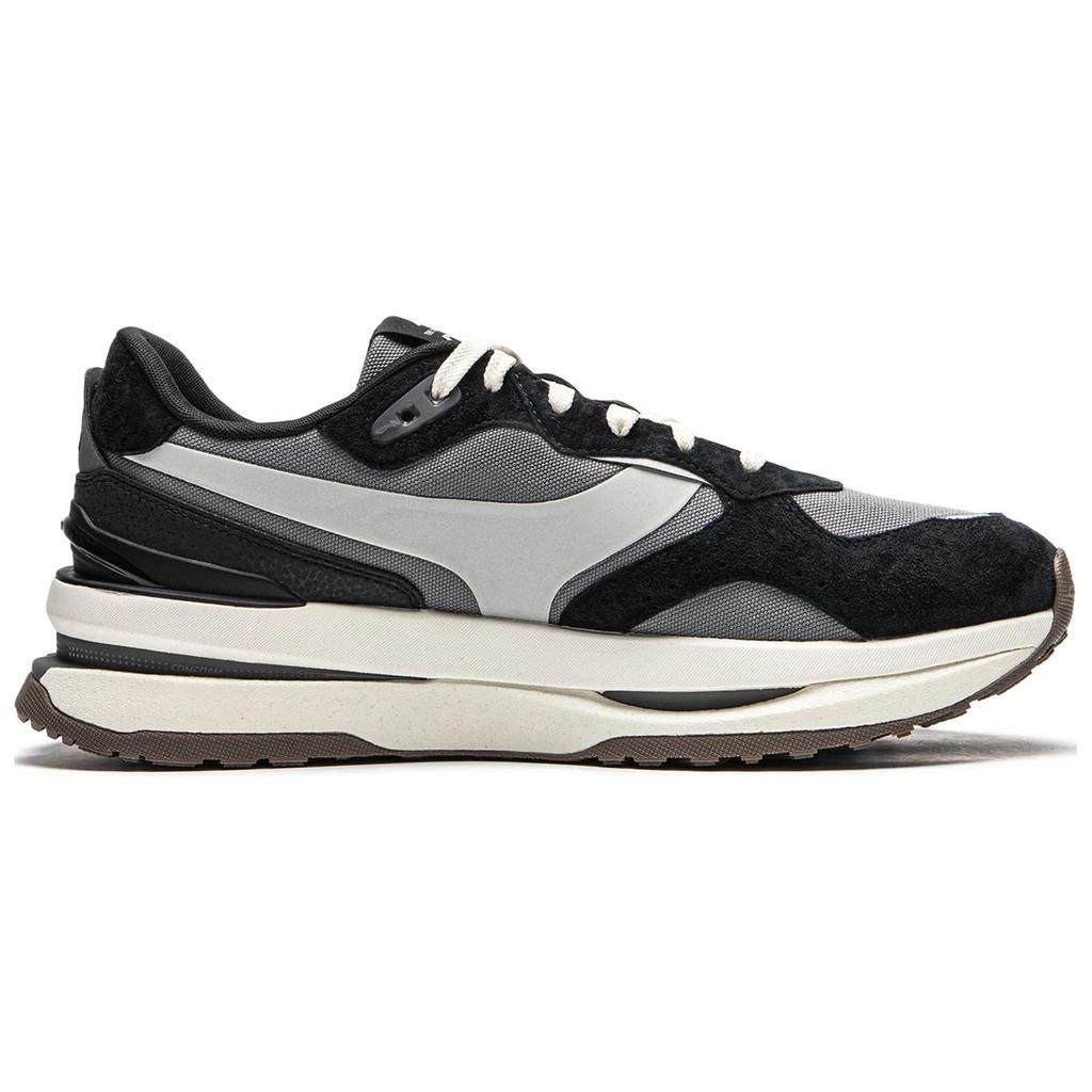 New LiNing Zhengrong Cushioning Anti Slip And Wear Resistant Balance Rebound Low Top Casual Shoes Unisex Black Gray AGCU165-1