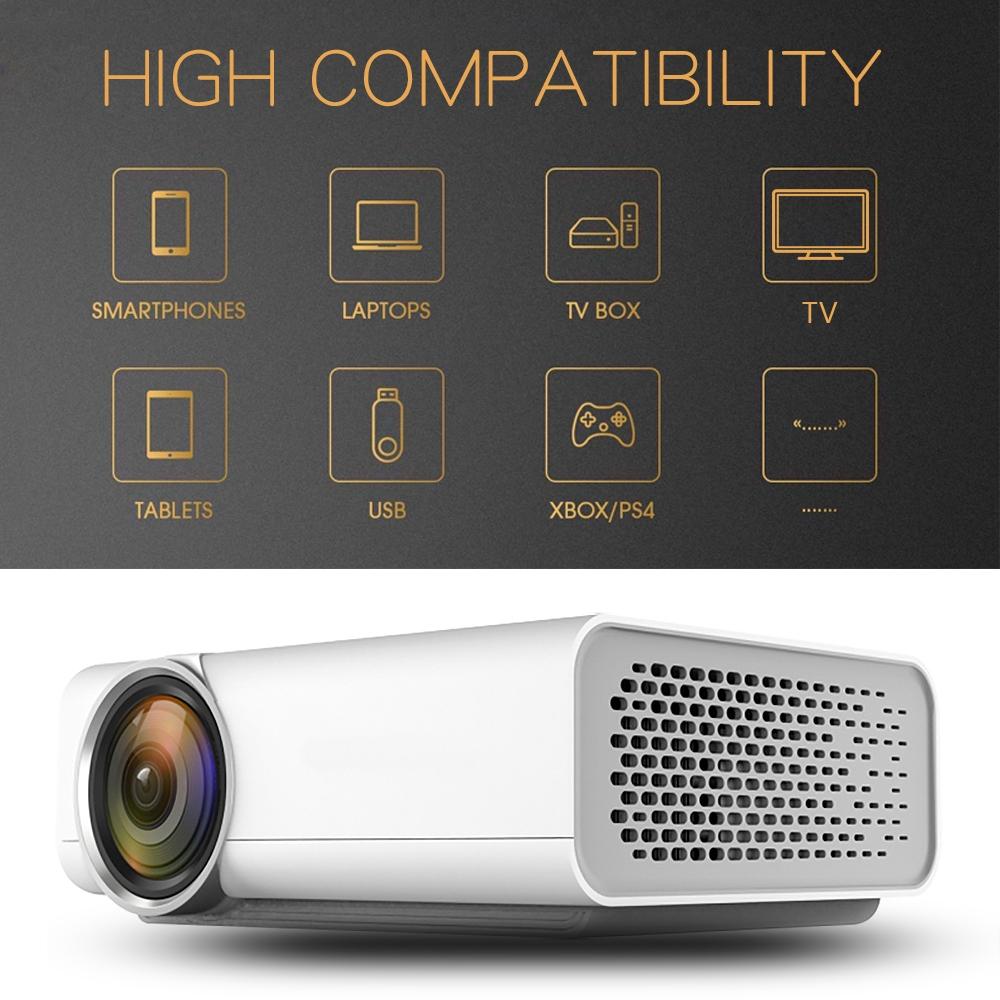 USB-kabelgebundener Mini-HD-1080P-Projektor für zu Hause YG520 Projektor für Heimkinosystem Film-Video-Projektor mit HDMI VGA AV