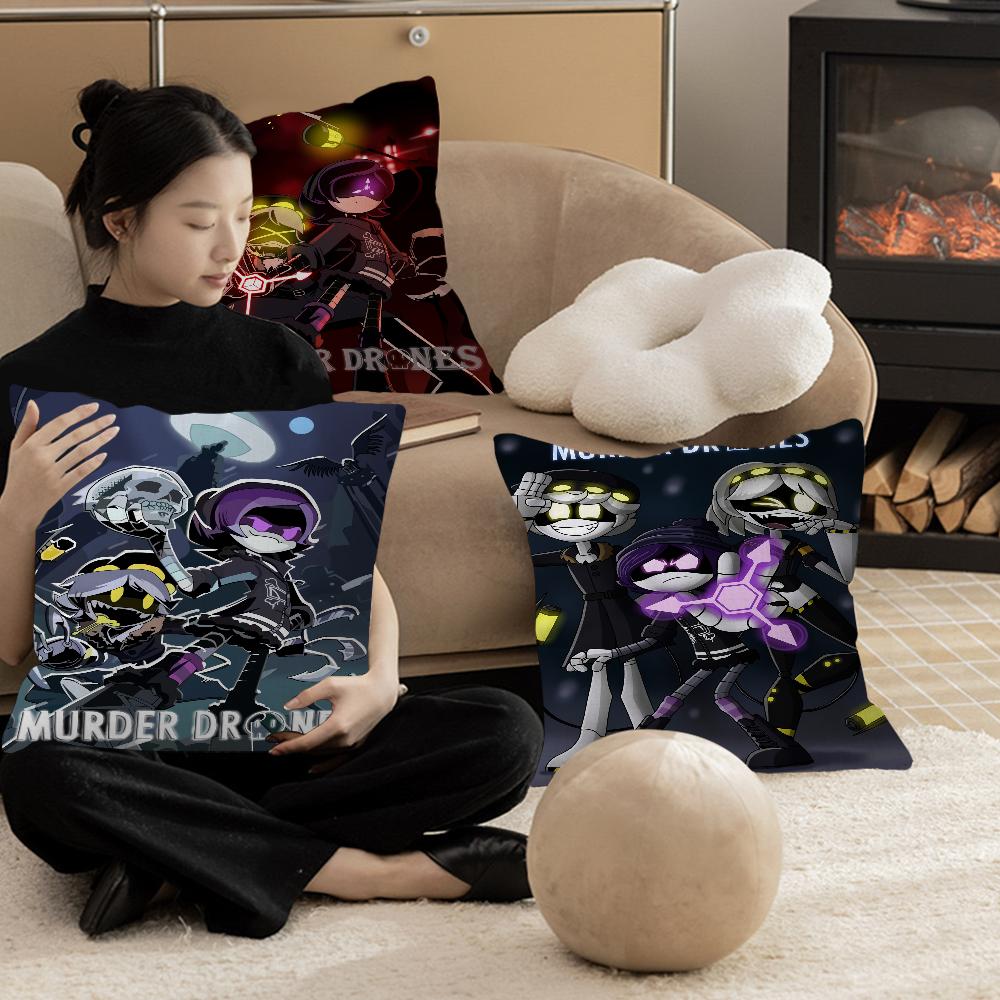 M-Murder Drones Cushion Cover Decorative Pillow Sofa Home Decor Case Pillow Cases