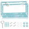 1/2Pcs 31*16cm Car Bling Crystal License Plate Frame Women Rhinestone License Plate Frame Cover Holder Car Accessories