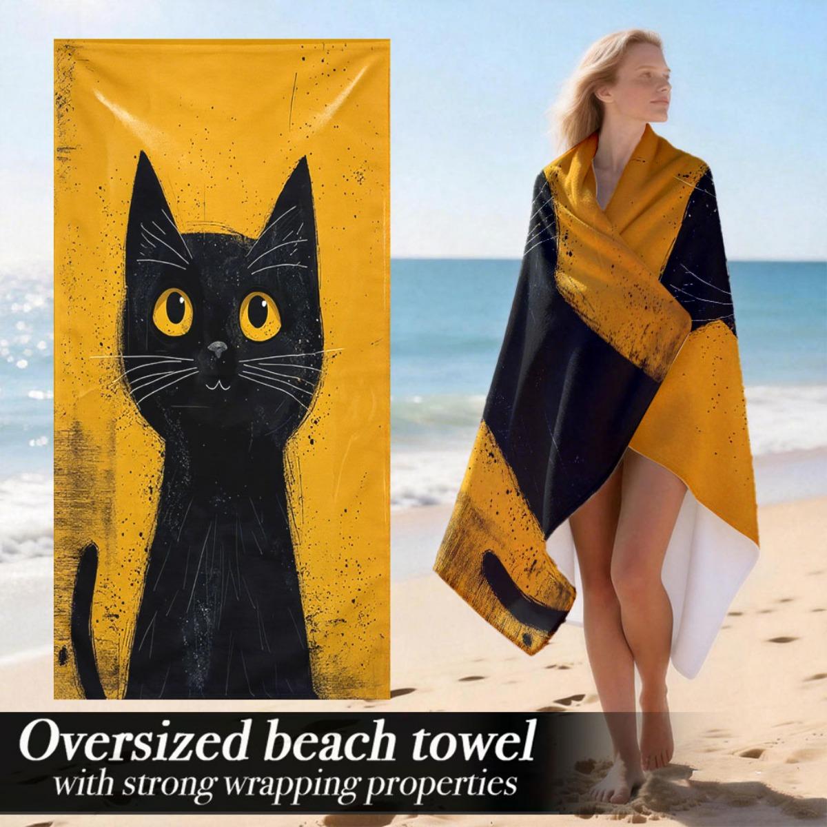 

Extra Large Luxury Oversized Beach Towel | Plush Absorbent Microfiber With Strong Wrapping Properties, Perfect For Travel, Yoga W30*H60(CM)