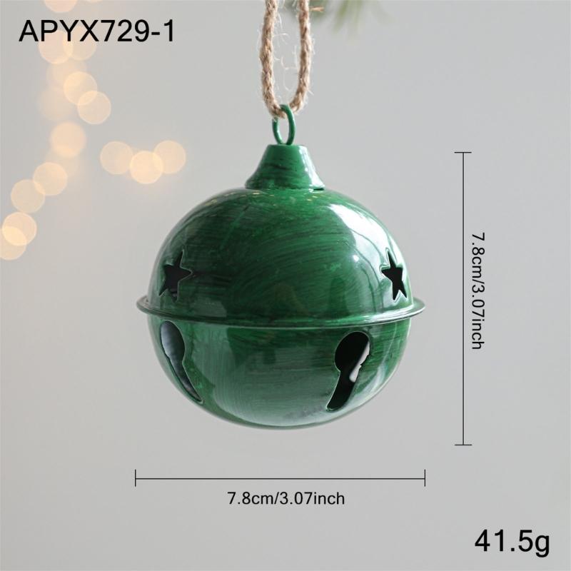 Bell Ornament for Christmas Tree Display Metal Bell Shape Pendant with Cutout Detail for Tree Doorway Wall Hanging Indoor Use