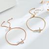 Diamond-Studded Cross Bracelet for Women: Elegant Adjustable Drawstring Bangle In European and American Style