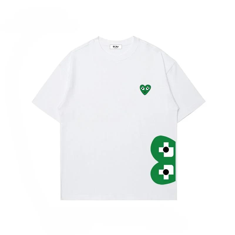 2026 Nowa Gorąca Japońska Marka Mody Wzór Nadrukowany Czysta Bawełna Krótki Rękaw T-shirt Styl Uliczny Oddychający Para Krótki Rękaw