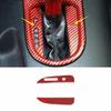 For Ford Mustang 15- Red Carbon Fiber Middle Console Gear Shift Frame 2PCS