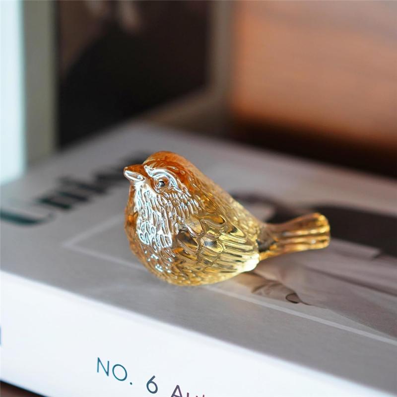 AS60-Blown Glass Birds Collectible Figurines Crystal Birds Gifts For Glass Figurines For Animal Lovers For Table Home Decor