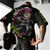 Anime T-shirt Summer Men's Printed Loose Casual Top