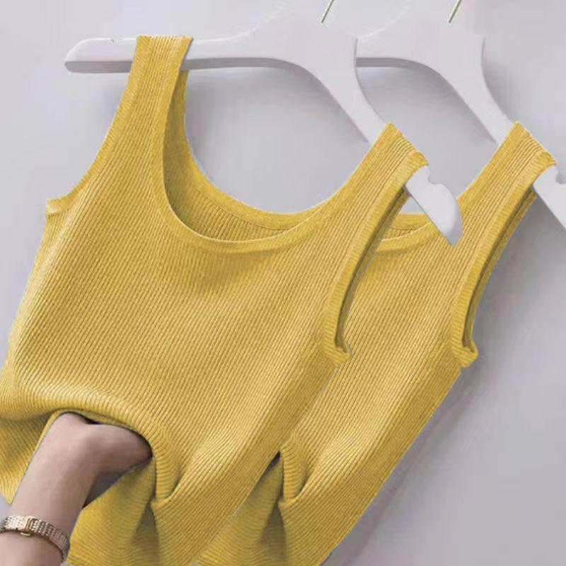 Vest Women Slim Outer Wear Inner Layering Bottomed Sleeveless Shirt Thin