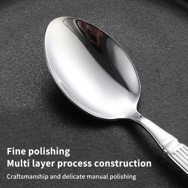 Stainless Steel Silver Dinner Dinnerware Knife Fruit Fork Spoon Cutlery Kitchen Wear Resistant Tableware Silverware