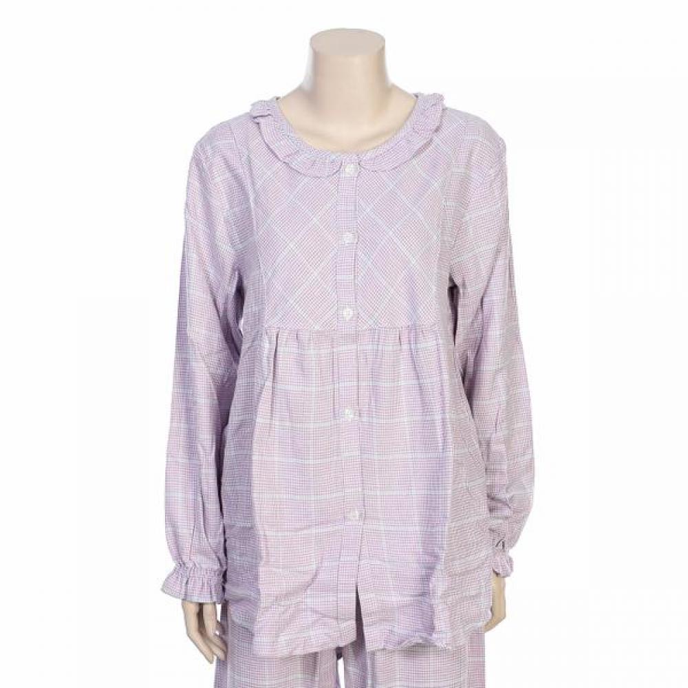 Barbara Women S Violet Check Pajama Awp4992bb