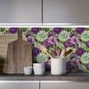 Purple Peony Floral Wallpaper Peel and Stick Removable Boho Contact Paper Home Decoration Wall Paper for Drawer Cabinet