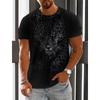 Men's 3D Wolf Print Man T Shirts Casual O Neck Short Sleeve Shirt Breathable And Comfortable
