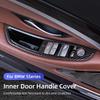 Car Door Inner Handle Panel Trim Cover Interior Protector Stickers For BMW 5 Series F10 2011-2017 LHD Carbon Fiber Accessories