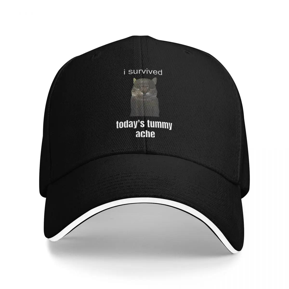 I Survived Today s Tummy Ache Hat Caps Women Caps For Unisex Summer 2025 One Size