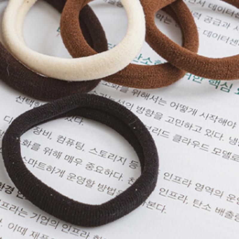 Daiso Chubby Hair Tie 10 Pack Blend