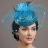 Punktmuster Filz Fascinator Hut Einfarbige Hochzeitsschleierhut Vintage Kleiner Zylinder Hut Damen