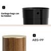 Moderní odpadkový koš Dřevěná textura Odpadkový koš Utěsněný odpadkový koš s víkem Snadné použití Do obývacího pokoje 9L/12L
