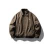 QIYOU 2025 Winter Retro Distressed Washed Two-Piece Cotton Workwear Jacket with Embroidered Lapel