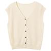 Lyocell V-Neck Sleeveless Cardigan