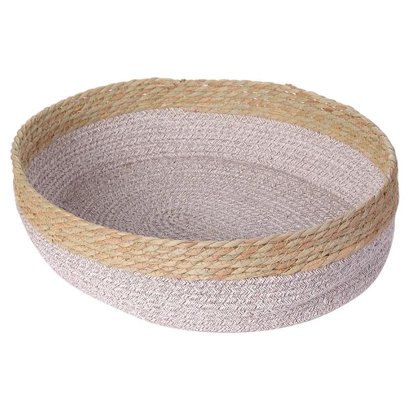 Cesta de Rattan Tecida Para Gato Confortável Para Dormir Cama Para Cão Pet Verão Fresca Trama Casa Para Gato Rosca Redonda Cama Para Filhote Gatinho camas para gatos