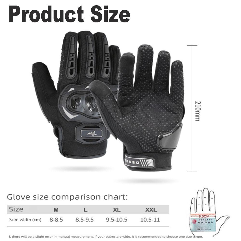 Summer Breathable Full Finger Motorcycle Gloves Non-slip Wear-resistant Motocross Racing Gloves Touch Screen Moto Biker Gloves
