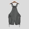 INCERUN Men Strap Sleeveless Casual Loose Cropped Cargo Rompers Jumpsuits