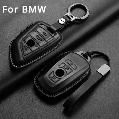 Leder Auto Fernbedienung Schlüsselhülle Abdeckung Schale für BMW X1 X3 X5 X6 X7 1 3 5 6 7 Serie G20 G30 G11 F15 F16 G01 G02 F48 Keyless Schlüsselanhänger