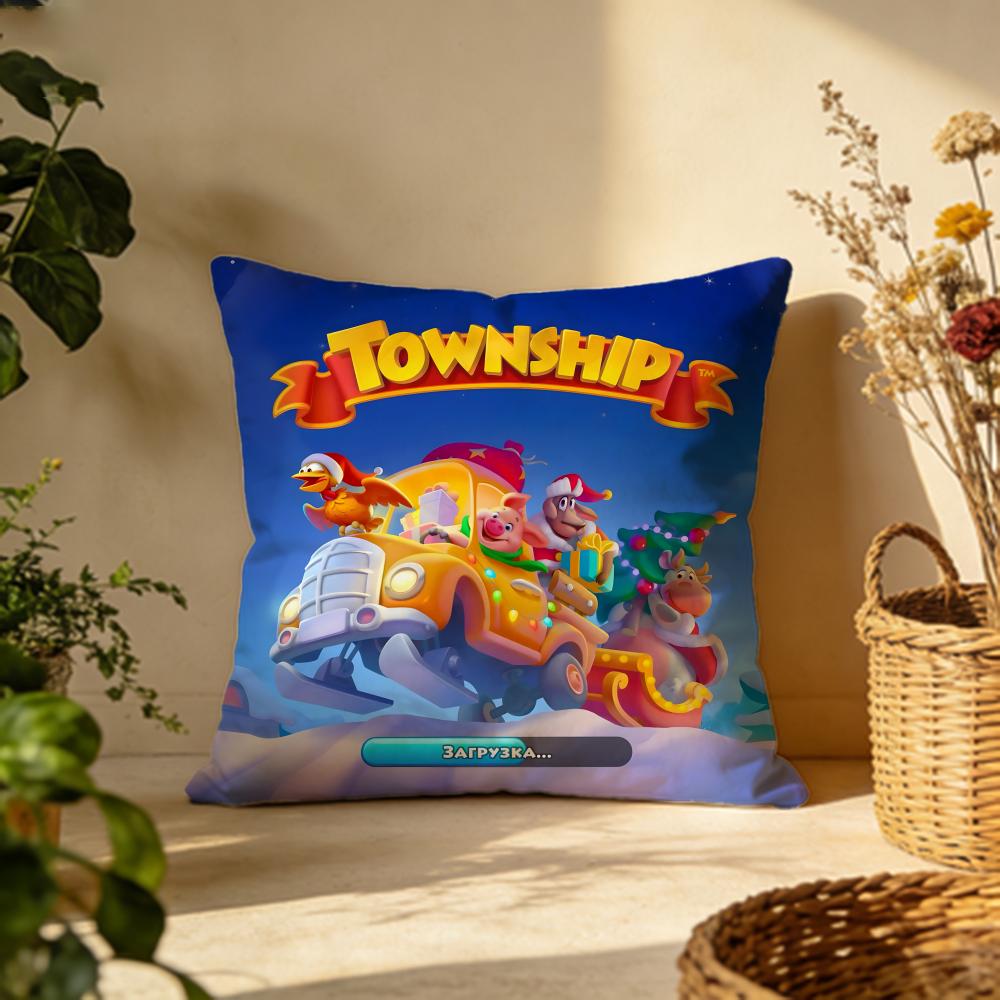 

Trendy Ttownshipable Cushion Cover Versatile DoubleSided Pillow Case Fit for Sofa Bed Car Daily Decor 30X30cm