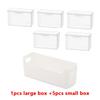 Card storage box, with 5 small boxes and 1 long box, desktop card organization box, durable storage box