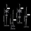 Transparent Acrylic Snowflake Pendant Decorations Icicle Ornaments Set  Wedding Decor