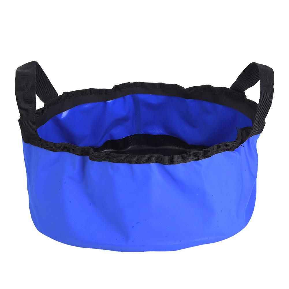 PVC Outdoor Portable Round Folding Bucket Wash Basin for Traveling Camping Picnic
