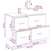 Bathroom Furniture Set 2 Pcs Black Oak Engineered Wood