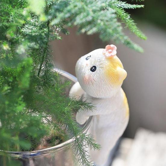 Miniature Hanging Cat Figurines Flower Pot Vase Hugger Resin Kitten Planter Pot Hanger