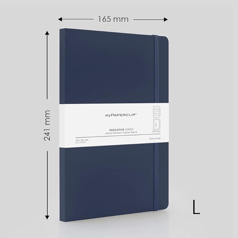 

myPAPERCLIP Executive Series Notebook, Large (165 x 241 mm, 6.5 x 9.5 in.) Ruled, ESX192L-R Mixed (Pack of 5) 5