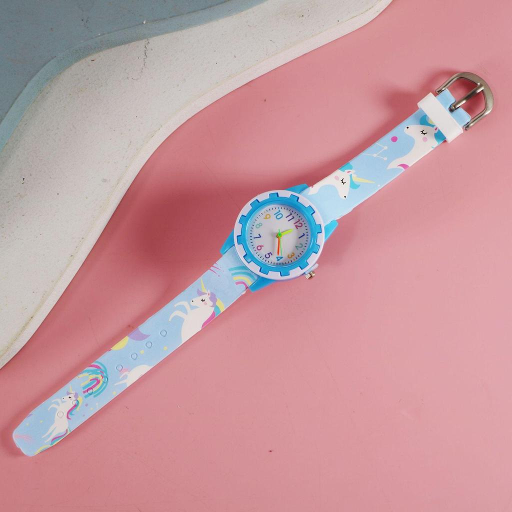 Charming Cartoon Kids’ Silicone Quartz Wristwatch with Creative Pointer Design